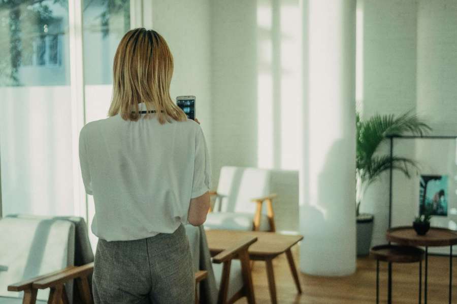 An agency owner in their office